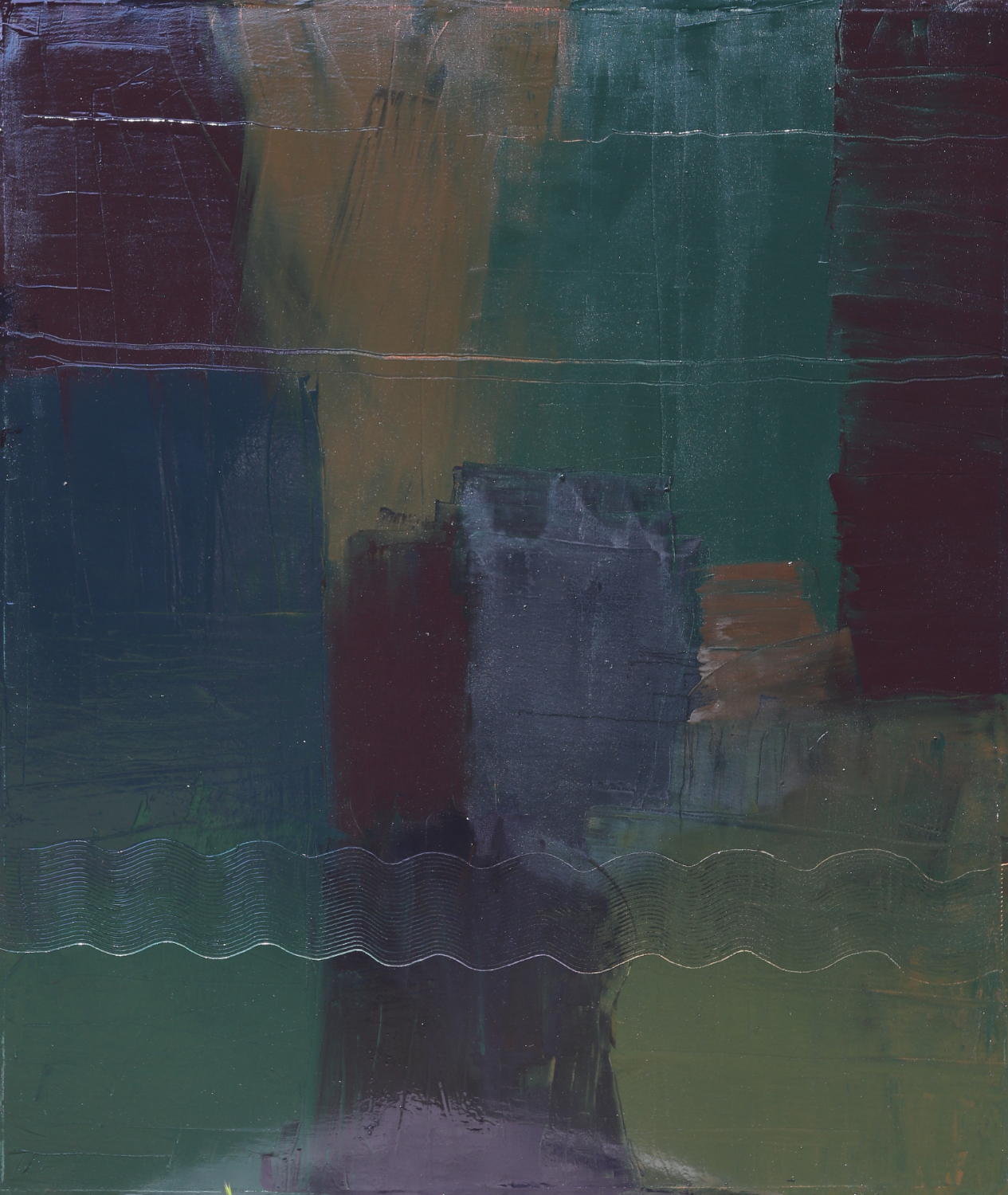 Bild Nr. 4 15.5., 2021 Offsetfarbe auf Sperrholz 120 x 130 cm